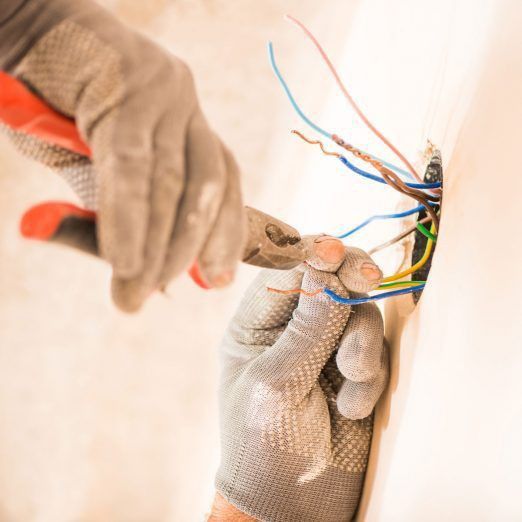 Electrical wiring repair in wall outlet